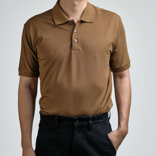 era-won เสื้อโปโลแขนสั้น ทรงสลิม Polo Shirt สี Chocolate Fud…