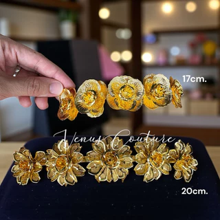 [พร้อมส่งทันที] คาดผมสีทอง คาดผมดอกไม้ คาดผมชุดไทย เครื่องประดับทอง เครื่องประดับชุดไทย ** คาดผมทอง รุ่นดอกไม้**