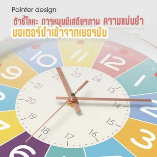 นาฬิกาบ้าน นาฬิกาแขวน นาฬิกาติดผนัง ขนาด 20cm หน้าปัดใหญ่ ตัวเลขใหญ่ เข็มเดินเรียบ ไร้เสียง ระบบ