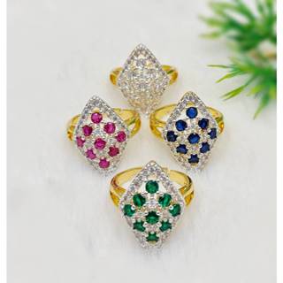 V12 แหวนแฟชั่นปรับขนาดได้ แหวนสุภาพสตรี แหวนใส่ออกงาน ลายไทย…