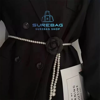 surebag ไข่มุกรูปดอกไม้ สร้อยเอวเครื่องประดับ🌼 เข็มขัดโซ่คาดเอว สไตล์ใหม่ เครื่องประดับ สําหรับผู้หญิง