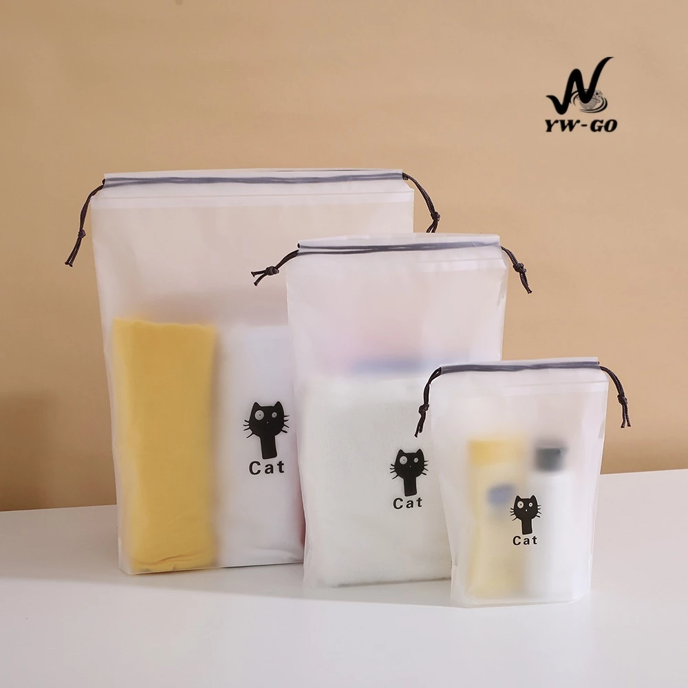 4ขนาด (16x20/18x25/20x30/30x35cm)ถุงใส่ของ ถุงหูรูด มีหลายแบบ กันน้ำ pvc เก็บเครื่องสำอาง รองเท้ากระเป๋าเก็บของ G3368