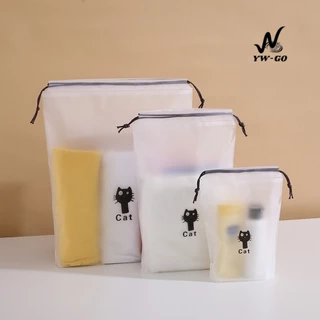 4ขนาด (16x20/18x25/20x30/30x35cm)ถุงใส่ของ ถุงหูรูด มีหลายแบบ กันน้ำ pvc เก็บเครื่องสำอาง รองเท้ากระเป๋าเก็บของ G3368