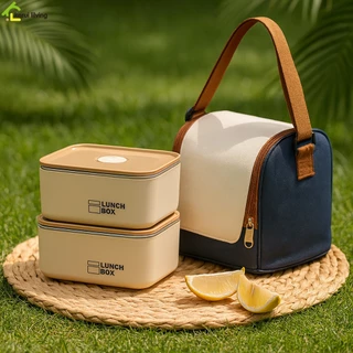 Softkiss ชุดกล่องอาหาร Lunch box ปิ่นโตใส่อาหาร กล่องข้าวพร้อมกระเป๋า มีให้เลือก 3 แบบ สามารถเข้าไมโคเวฟได้
