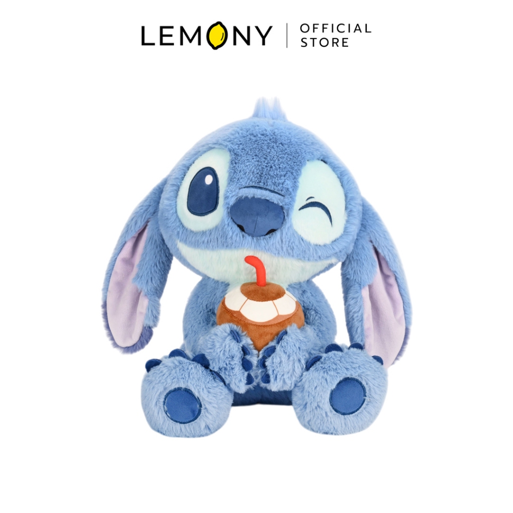 LEMONY ตุ๊กตาสติทช์ กอดมะพร้าว ขนาด 30 ซม. Disney Lilo & Stitch Collection
