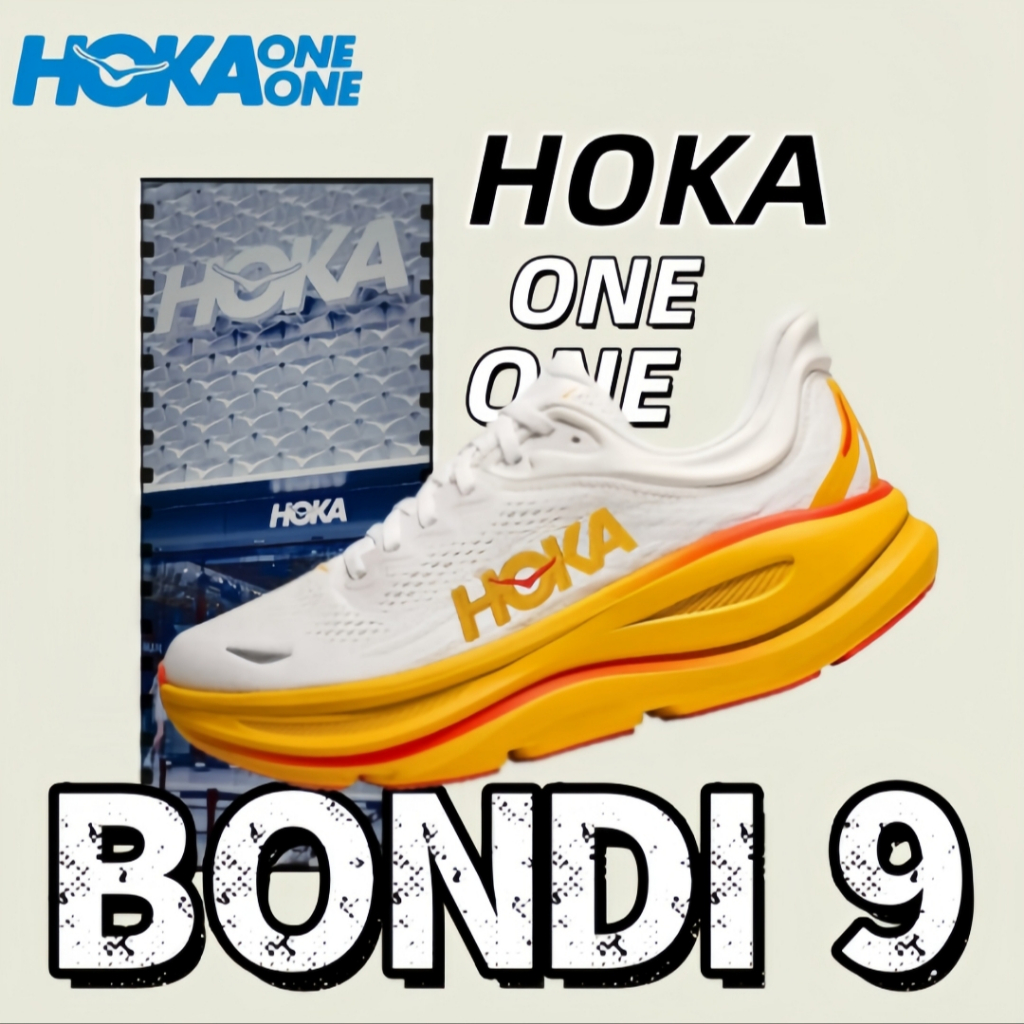 💯ของแท้ 100 % 💯 HOKA ONE ONE Bondi 9  1162011-FNF Running shoes Sports shoes Casual shoes