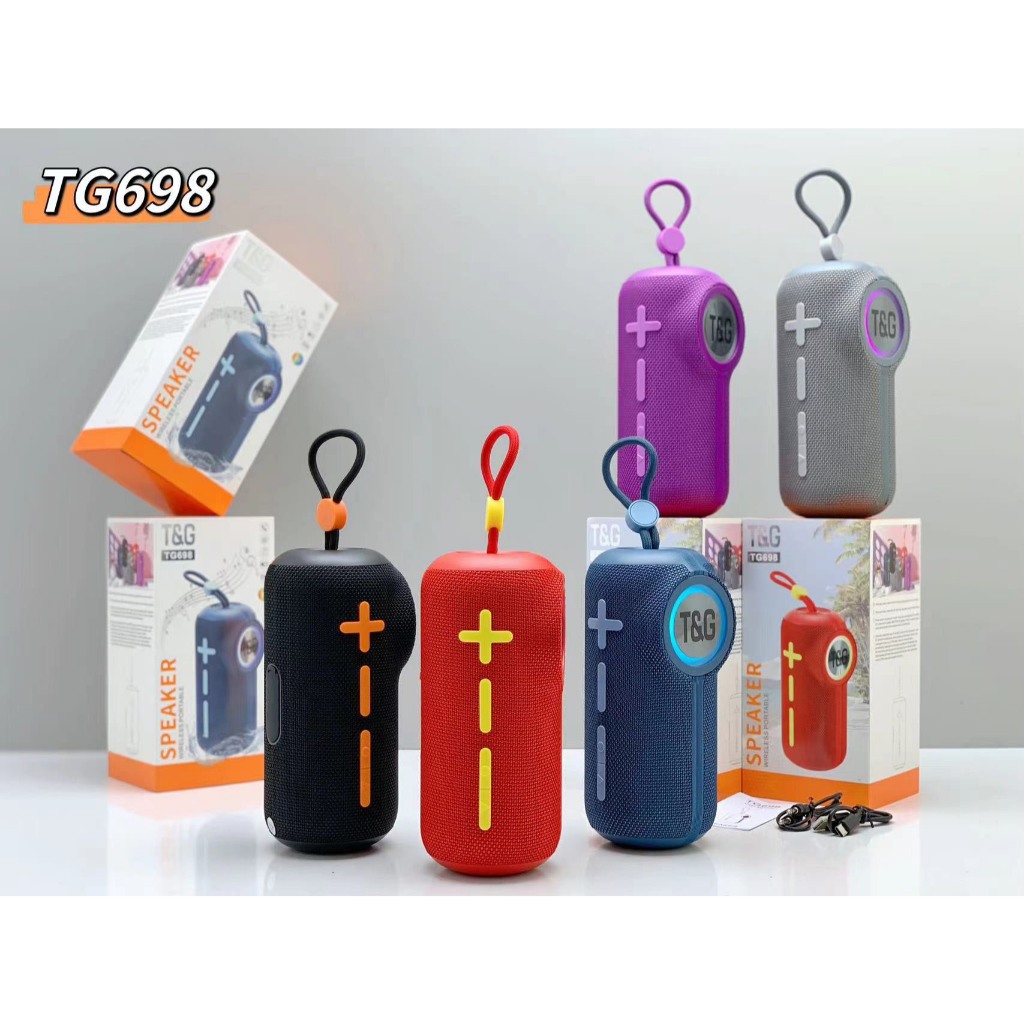 【ของแท้แน่นอน】【16W】สินค้าพร้องส่งจากไทบ ลำโพงพกพา มีRGBไฟ พลังเสียงสเตอริโอTG-698! เบสดี  5สี