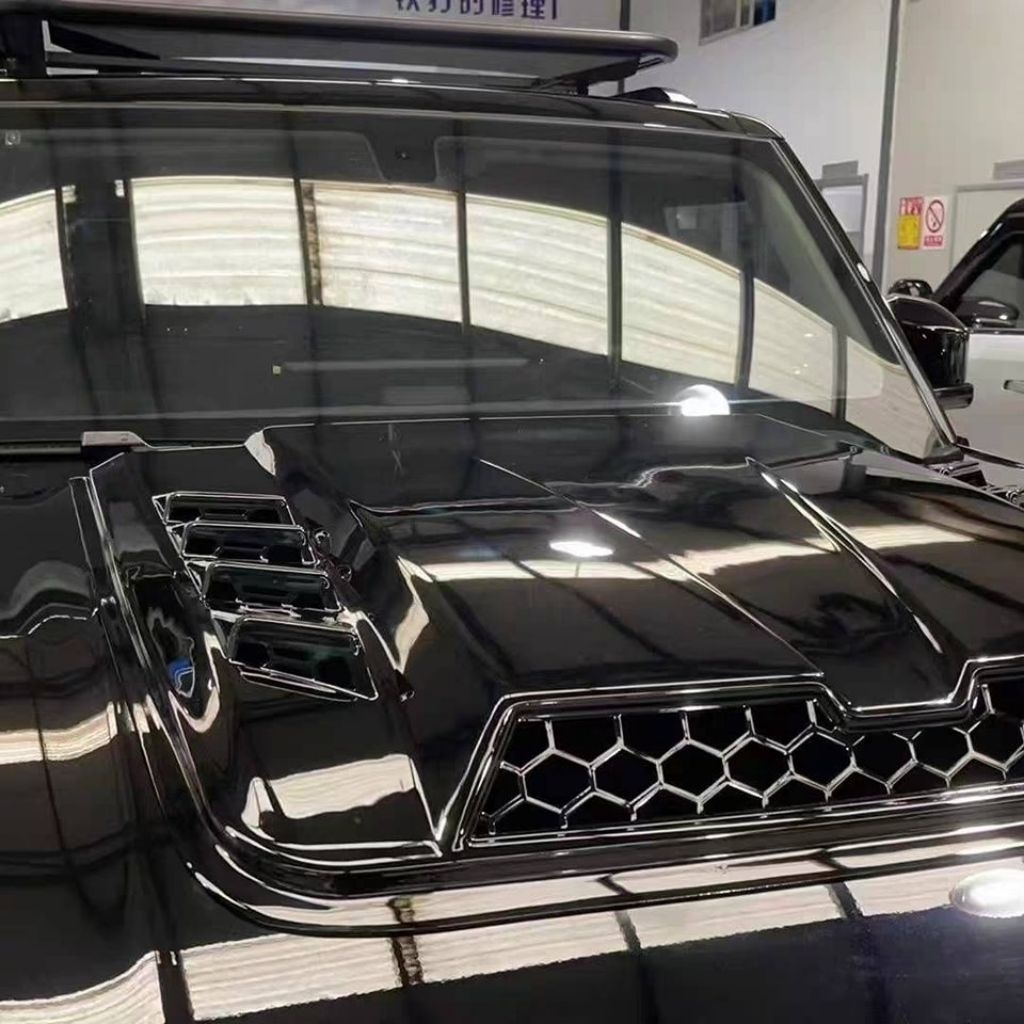 แต่งฝากระโปรงหน้าJAECOO6ev ทำสีดำเงาพร้อมส่งในไทย