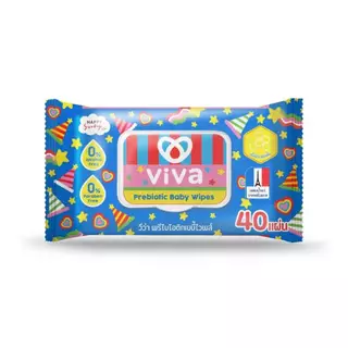VIVA Prebiotic Baby Wipes 40ชิ้น วีว่า พรีไบโอติกส์เบบี้ไวพส์ ทิชชู่เปียก 365wecare