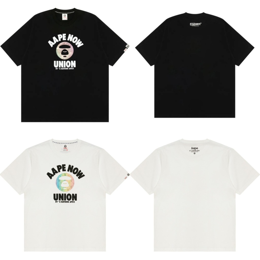 [ ของแท้ ] เสื้อ Aape by A Bathing Ape logo COLLEGE UNION T-SHIRT ของใหม่ พร้อมส่ง