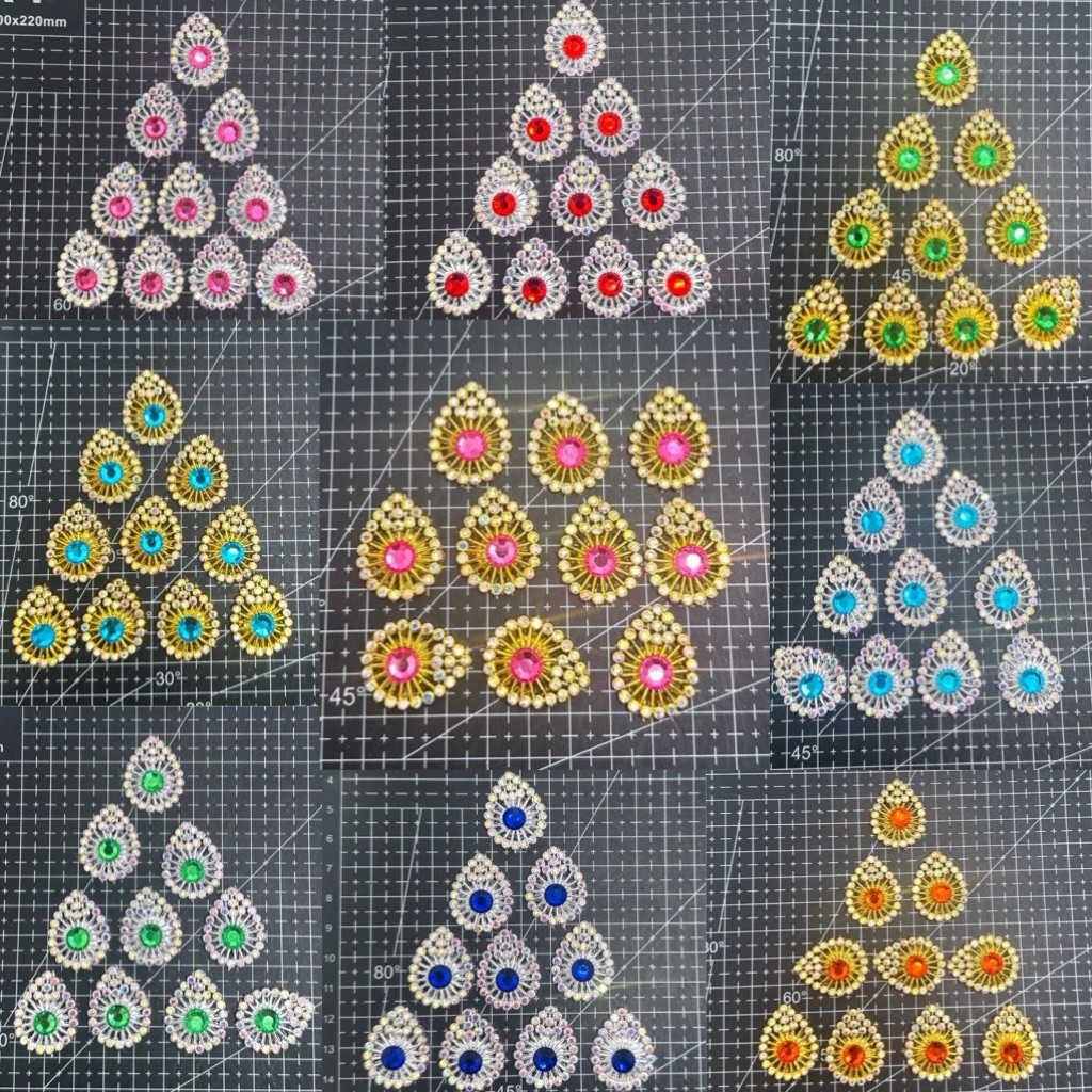 สังวาลย์  สังวาลย์ติดเพชรสีสดสวยงาม อุปกรณ์ตกแต่งงาน DIY ชุดไทย เหรียญโปรยทานเสื้อผ้างานฝีมือ ราคาถูก Shopee Lazada