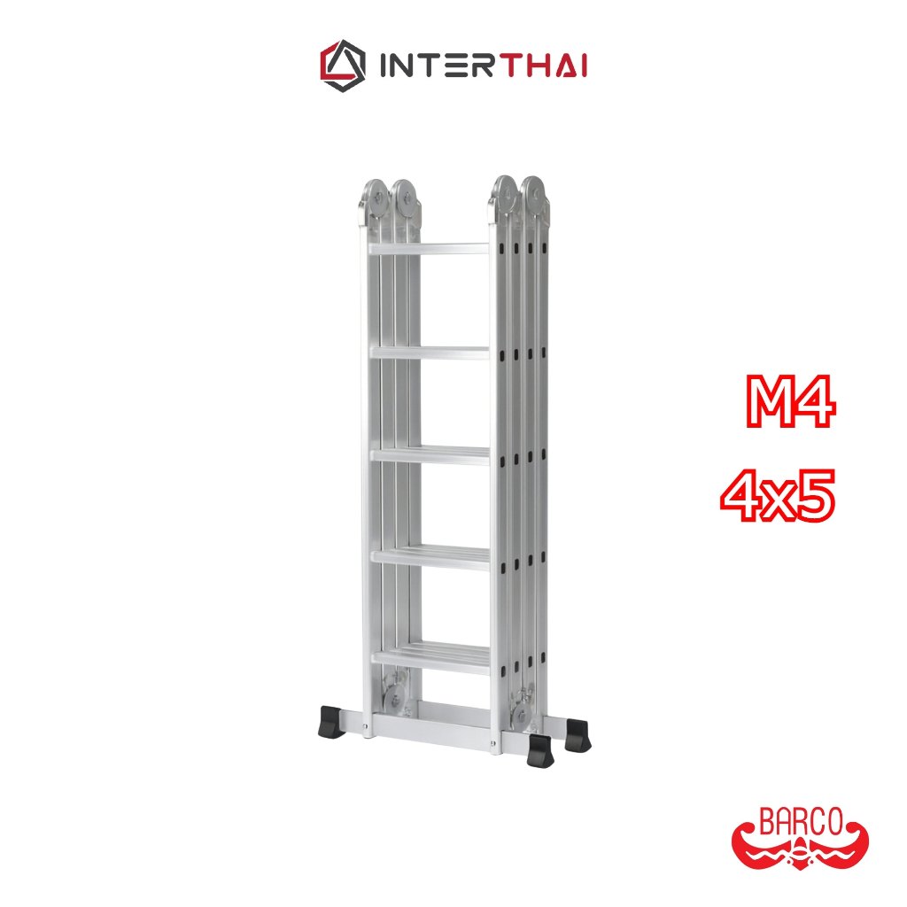 BARCO บันไดอเนกประสงค์อลูมิเนียม รุ่น M4 4x5 20 ขั้น 5.70 เมตร