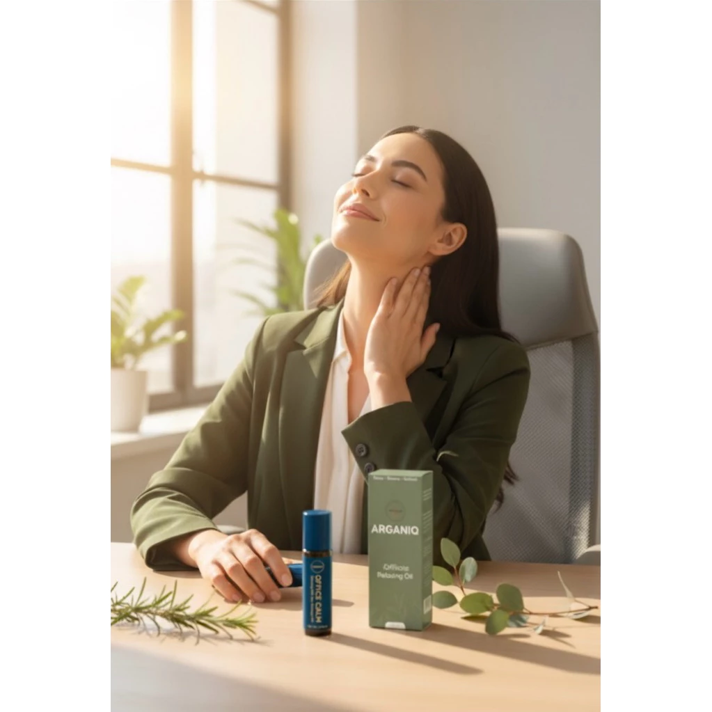 Office Calm Relaxing Roll-On Massage Oil Arganiq