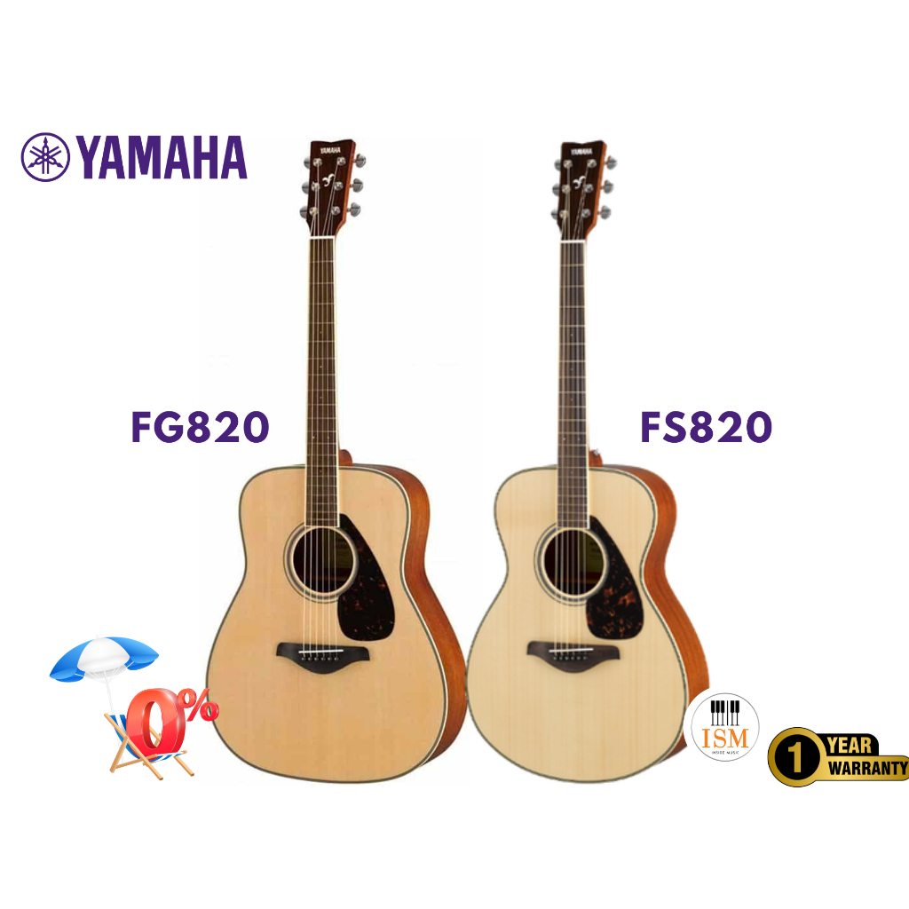 Yamaha FG820 & FS820 กีต้าร์โปร่ง Acoustic Guitar ประกันศูนย์ 1 ปี