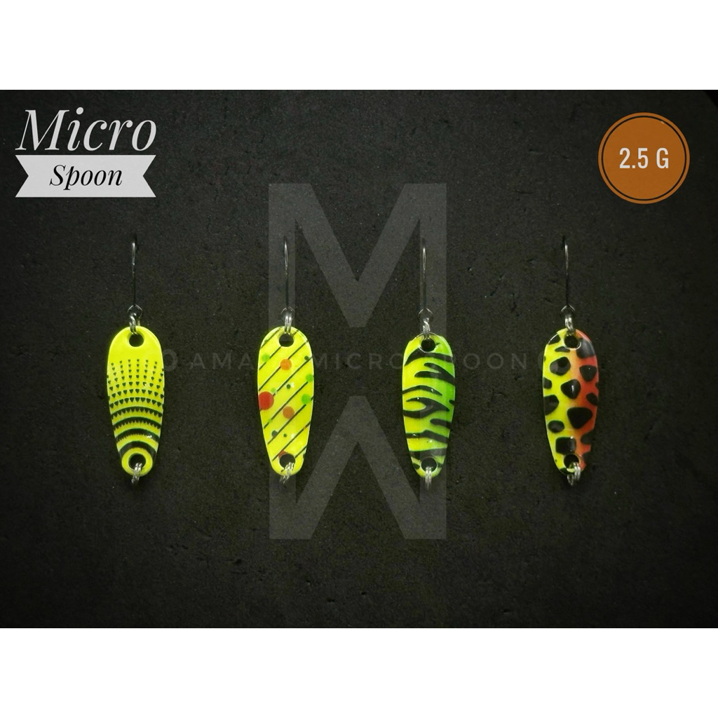 “เหยื่อปลอม“ ไมโครสปูน ขนาด 2.5 กรัม : Micro Spoon 2.5 g: