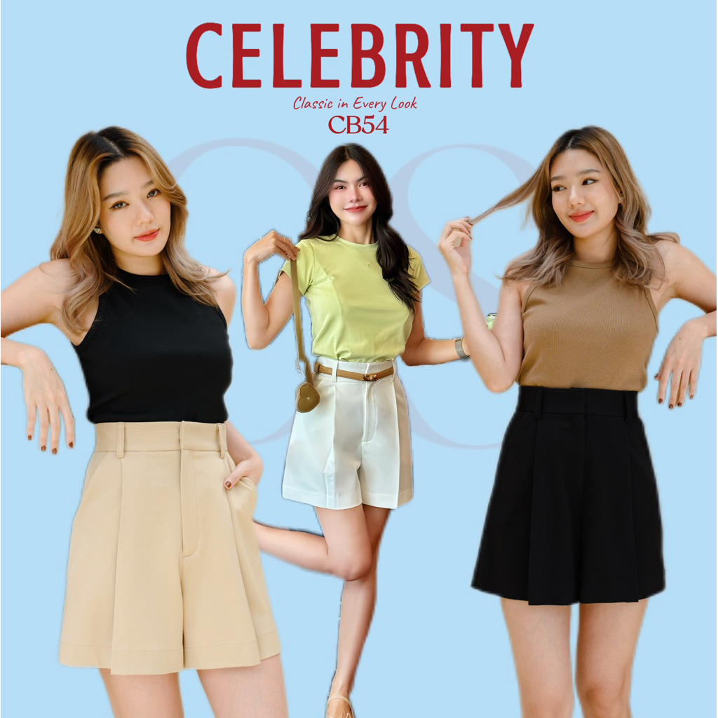 CB54 New!!กางเกงขาสั้นรุ่นใหม่ทรงสวยใส่ได้ทุกวัน ทรงเอวสูงเก็บทรงความยาวกำลังพอดี ทรงนี้ใส่สบายๆไม่อึดอัด