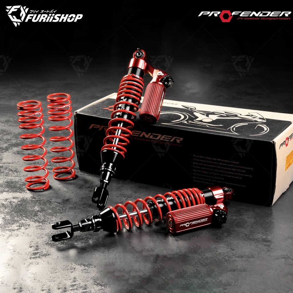 โช้คหลัง PROFENDER X-SERIES PLUS ZONTES 368G (24-25) STD แดง (PMXP-ZO1102-LA10(RD))
