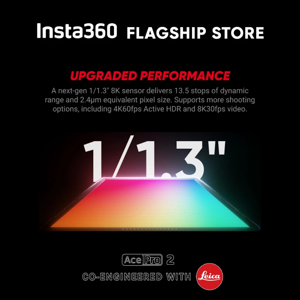 Insta360 Ace Pro 2 กล้องแอคชั่น เลนส์ LEICA กันน้ำ 12m ถ่ายวิดีโอชัด 8K ถ่ายรูป 50MP กล้อง อินสตา 360 Action Camera thumbnail 5