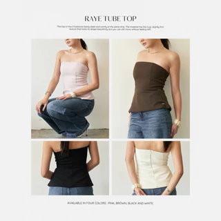 Swana.ss - Raye tube top XS-XL (แค่เสื้อ) 🌷🎀 เสื้อเกาะอกสีพื้น ใส่ง่ายแมทช์ง่าย