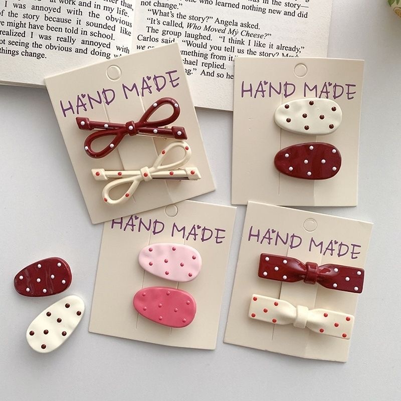 พร้อมส่ง🎀กิ๊ฟลายจุด มินิมอล น่ารัก