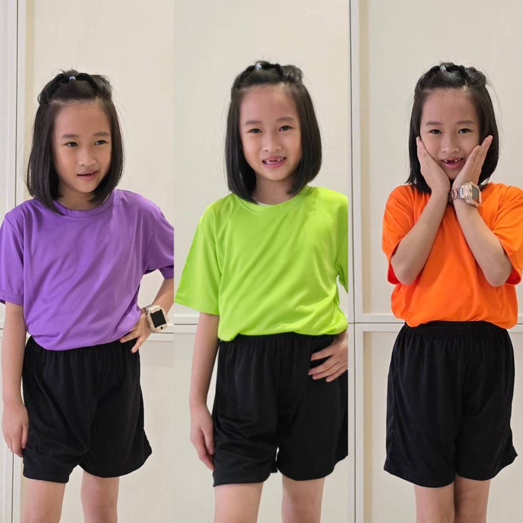 ***ของแท้ส่งไว*** เสื้อกีฬาเด็ก กางเกงกีฬาเด็ก ผ้าไมโคร ใส่สบายไม่ร้อน TC008  ราคาขายแยกเสื้อ  แยกกางเกง PC002