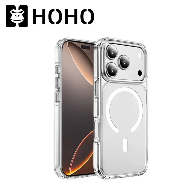 🔥เคสแม่เหล็ก ใช้สำหรับ iPhone 17 Air 16e 11 12 13 14 15 16 Pro Max Mini Plus TPU Wireless charger Case เคสหนังกระเป๋าสต