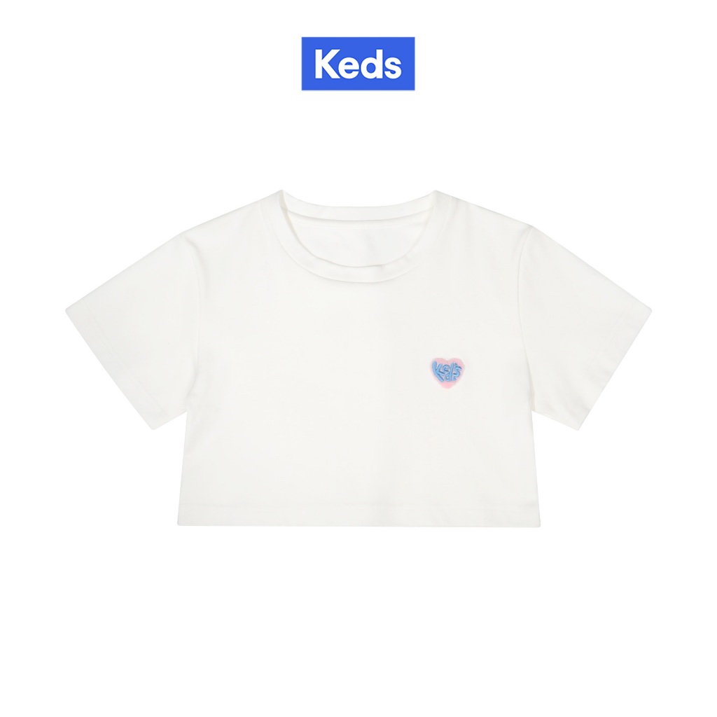 KEDS เสื้อยืด รุ่น KEDS LOVE CLUB CROP TOP สีขาว ( F25APT10001 )