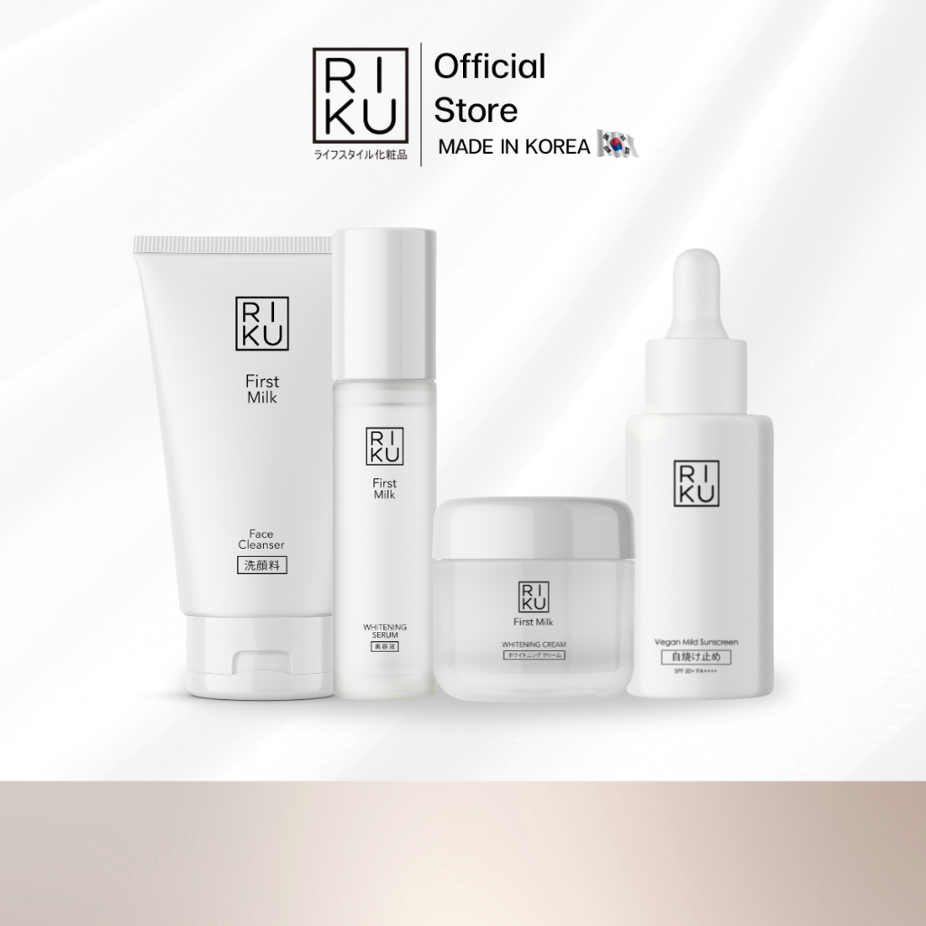 Set ผิวใส เด้ง หน้าเด็ก ริคุ ครีมหน้าใส ไร้สิว ลดฝ้า กระ ครีมกันแดด สูตรผิวแพ้ง่าย