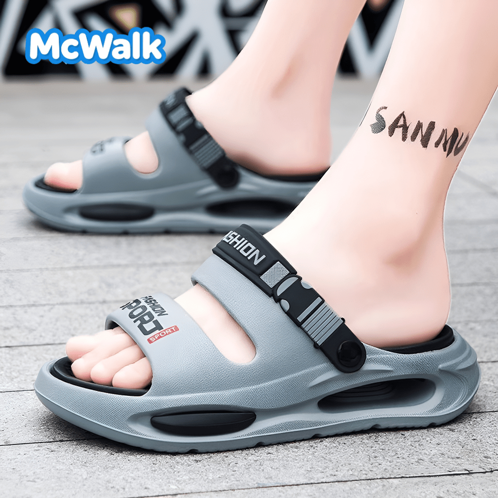 ลดราคา MCWALK ผู้ชาย  ทำงานเดินทาง  รองเท้าแตะ  แผ่นรองเท้าแบบถอดได้  ป้องกันแบคทีเรียเหม็น  ไม่มีกล