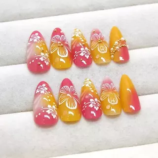 【สินค้าใหม่DD971] พร้อมส่งในไทย แฟลชเจาะเล็บปลอม เล็บปลอมกันน้ำ กล่องละ 24 ชิ้น เล็บปลอมสำเร็จรูป
