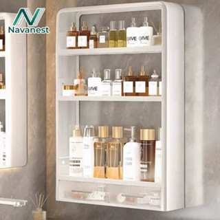 Navanest  ตู้เก็บของอเนกประสงค์ ชั้นวางของติดผนัง ห้องน้ำ ห้…