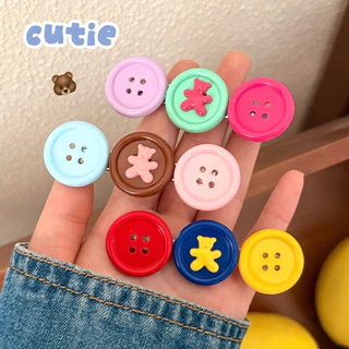 Cute 389 กิ๊บติดผม กิ๊บหนีบผมกระดุมหมี ราคา/1 ชิ้น