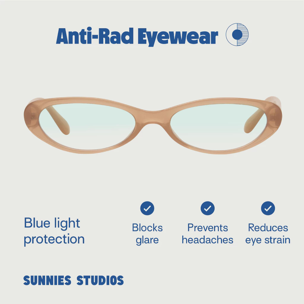 Sunnies Studios Anti-Rad Eyewear Leia (แว่นตากรองแสงสีฟ้า ไม่มีค่าสายตา สำหรับยูนิเซ็กส์)