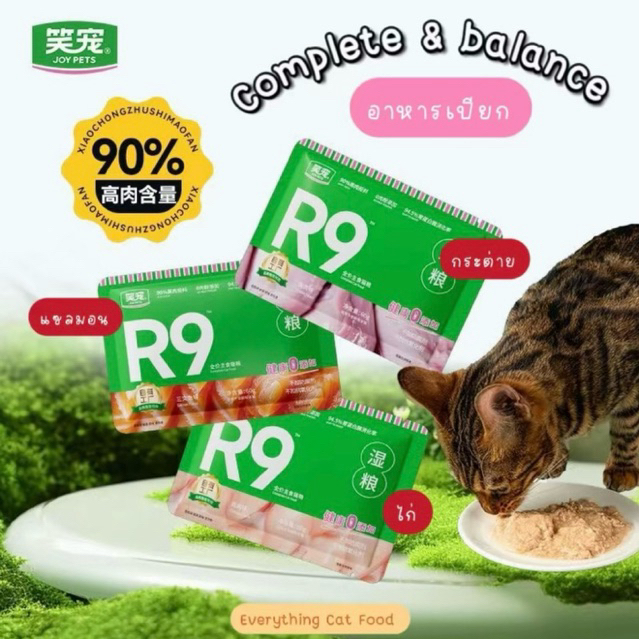 (พร้อมส่งจาก 🇹🇭) JOYPETS R9 (60g) อาหารหลักเปียกแมว Complete & balance
