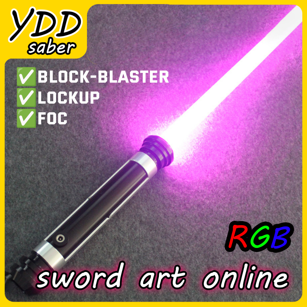 YDDsaber | Lightsaber | Sword Art Online RGB FOC Block-FX Swing-FX | Star Wars | Games Props | Cospl