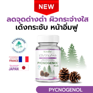TOMIN™ Pycnogenol Plus เปลือกสนฝรั่งเศส ผิวใส ลดฝ้า วิตามินผิว ต้านอนุมูลอิสระ