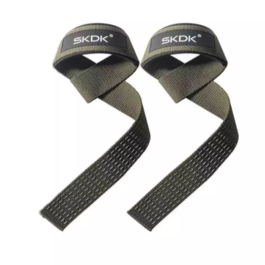 [ส่งจากกรุงเทพ]สายรัดข้อมือยกน้ำหนัก Straps SKDK ช่วยพยุงข้อมือ กันลื่น สำหรับเล่นเวท ฟิตเนส (1 คู่)