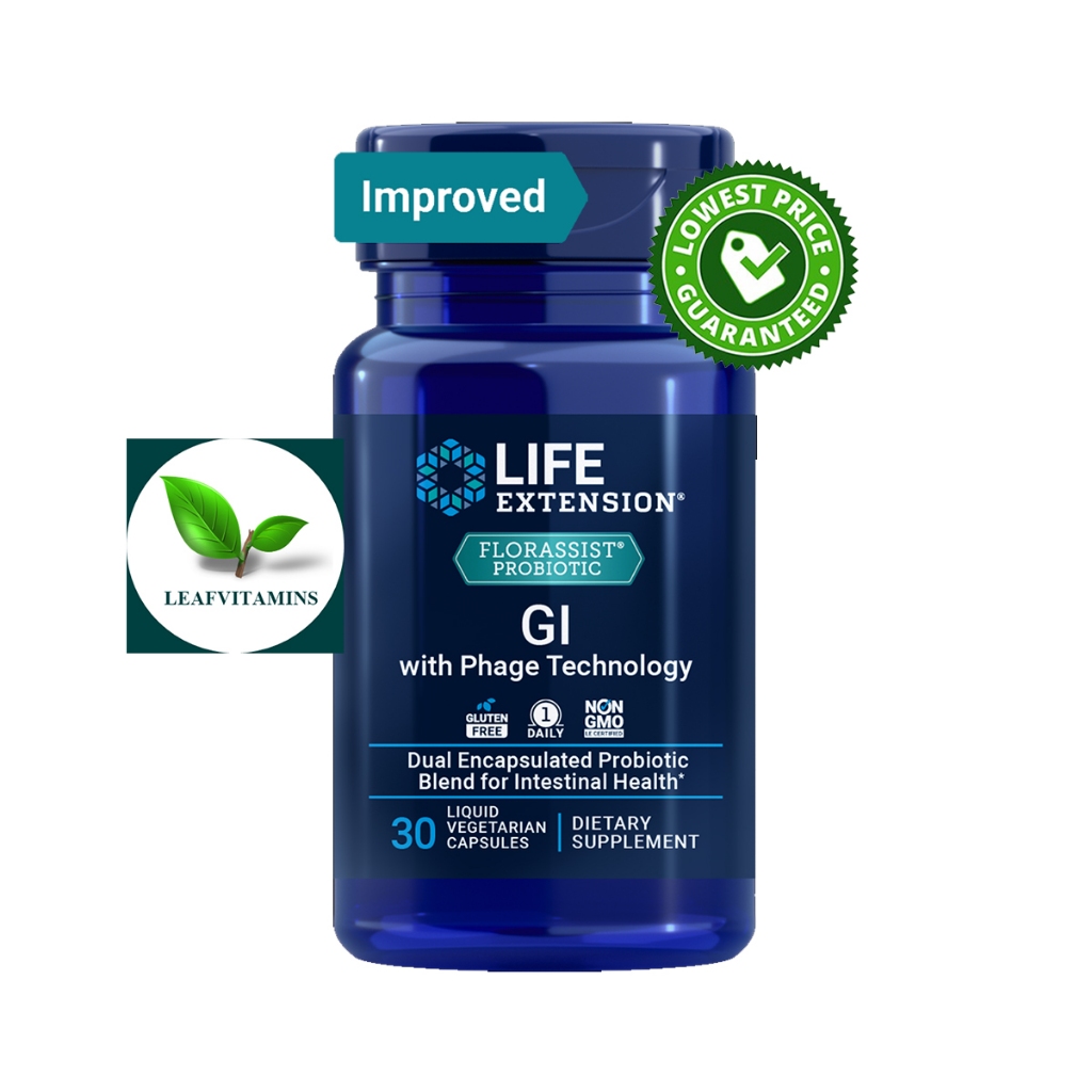 Life Extension FLORASSIST® GI with Phage Technology 30 Liquid Vegetarian Capsules
