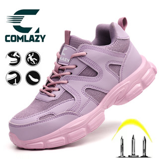 🔥size35-41พร้อมส่ง🔥รองเท้าเซฟตี้ผู้หญิง  พื้นเคฟลาร์ รองเท้า…