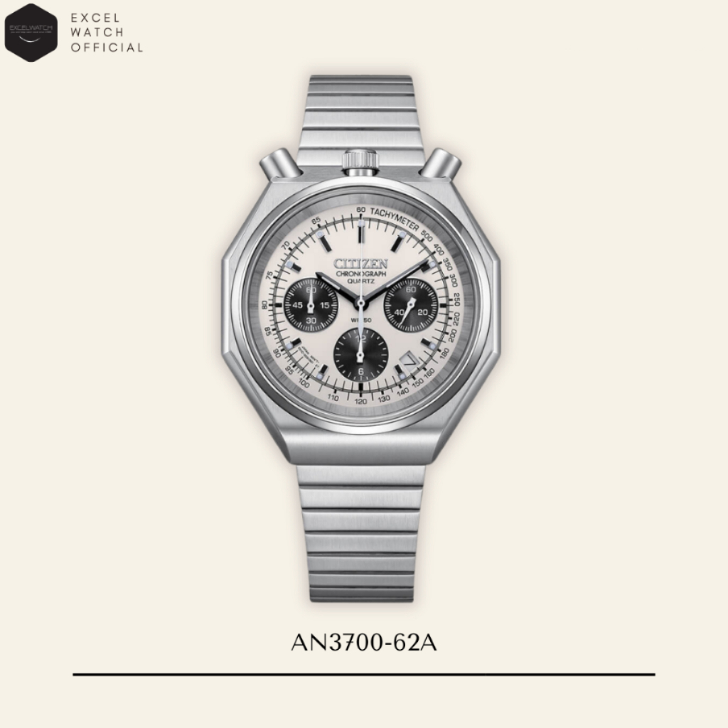 [ Excel Watch ] นาฬิกาซิติเซน รุ่น AN3700-62A สีขาว CITIZEN Tsuno White AN3700-62A Chronograph Men's Watch