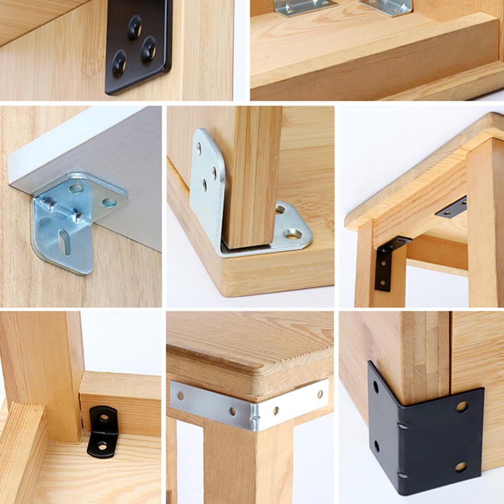 100PCS/ชิ้น สแตนเลสมุมเหล็ก เหล็กฉากรับชั้น เหล็กตัวL เหล็กDIY ความหนา 1.5mm  รองรับชั้นวางของ ฉากยึดมุม 90 องศา ข้อต่อฉ - รูปที่ 7