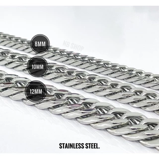 S-220 สร้อยข้อมือสแตนเลสแท้100% ขนาด8mm10mm12mm เกรดสแตนเลส316Lสวยเงางานเกรดพรีเมี่ยมตะขอเข้ารูป อย่างดี สินค้าพร้อมส่ง