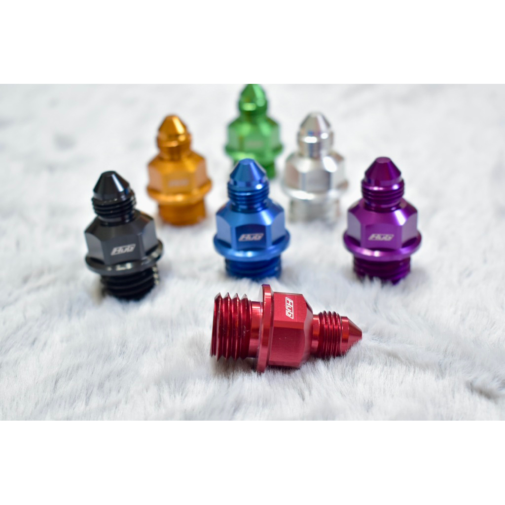 HYB ฐานน้ำมันเครื่องออก6 อลูไดร์สี ใส่สายระบายไอเบอร์6