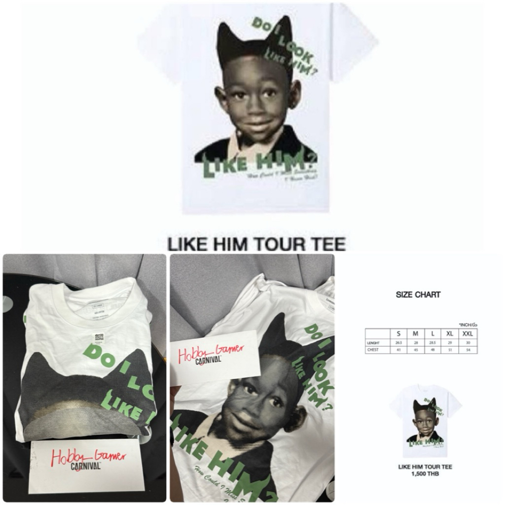 [มือ1 พร้อมส่งด่วน ของแท้💯 แรร์หายาก] เสื้อ Tyler the Creator คอนเสิร์ต Chromakopia Like Him Tour Tee Concert