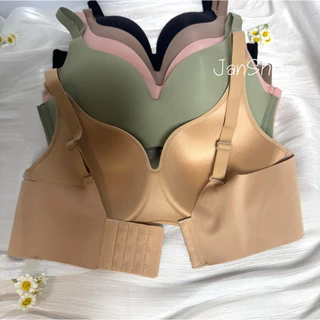 [B24]เสื้อในไร้ขอบ ไร้โครง ฟองบาง คัพC 36-46 (สายถอดไม่ได้)3ตะขอ4ระดับ