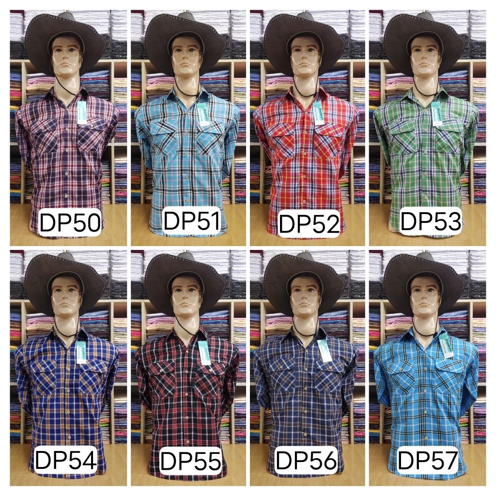 เชิ้ตสก็อต2กระเป๋าแขนยาวDP50-DP57