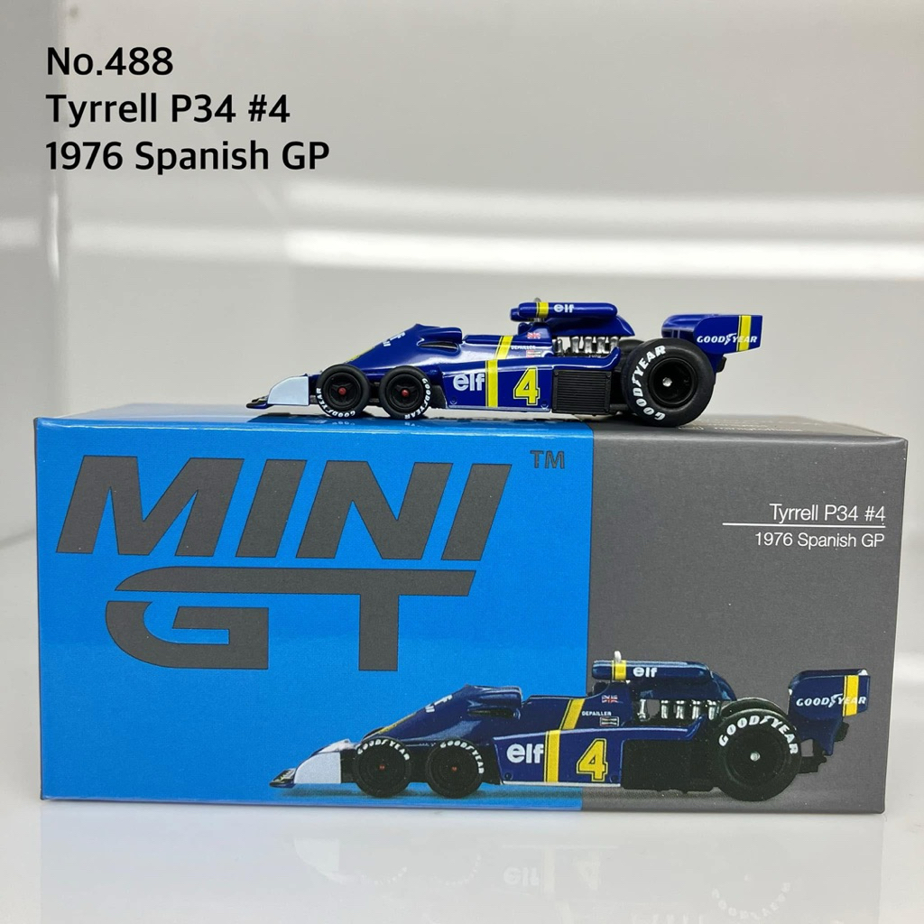 Mini GT No. 488 Tyrrell P34 #4 1976 Spanish GP