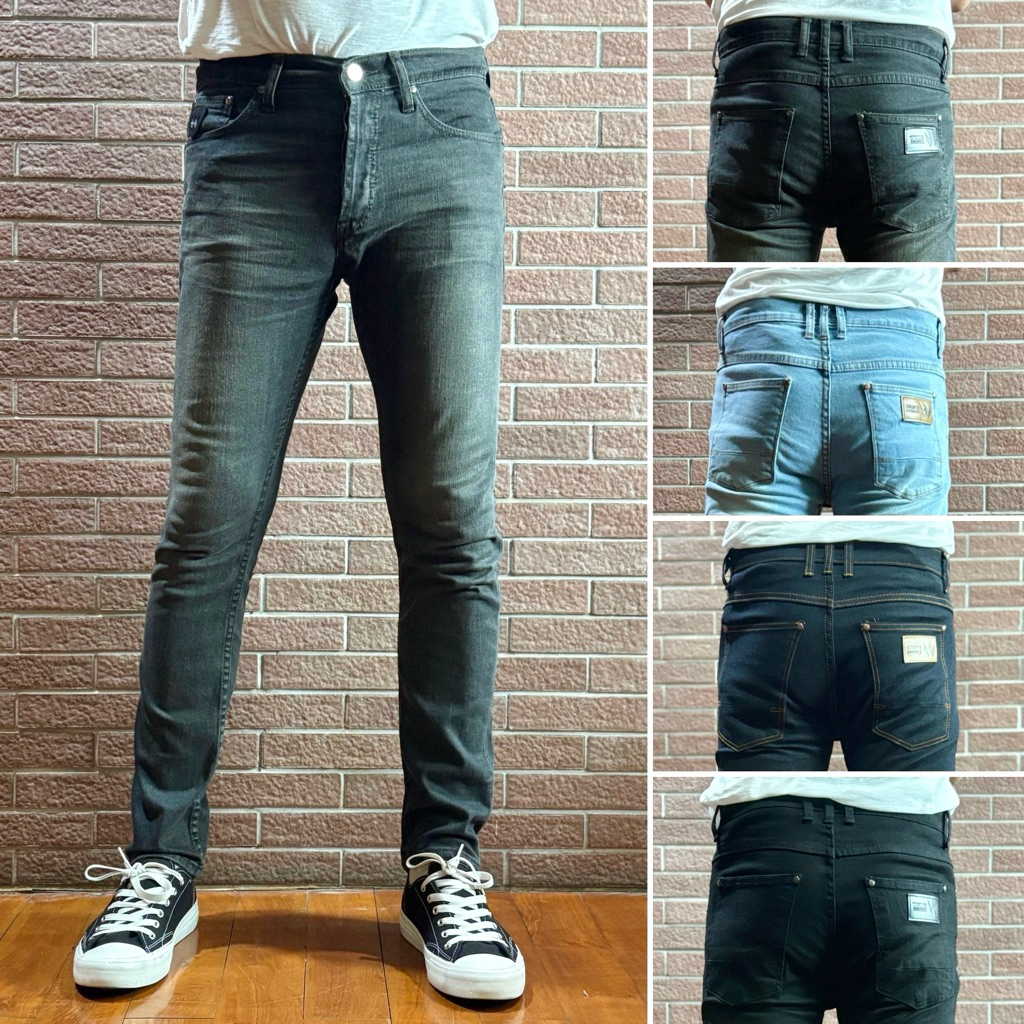 WINSMAN รุ่น ROCK STAR กางเกงยีนส์ชายทรงเดฟSlim-Fitผ้ายีนส์ยืดผ้าใส่เท่ห์แมตท์ได้ทุกลุคผ้ายีนส์ 12ออนซ์