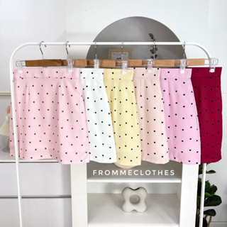 🔴Polka dot กระโปรงทรงเอผ้าชีฟองเนื้อหนาลายจุดXS-5XL