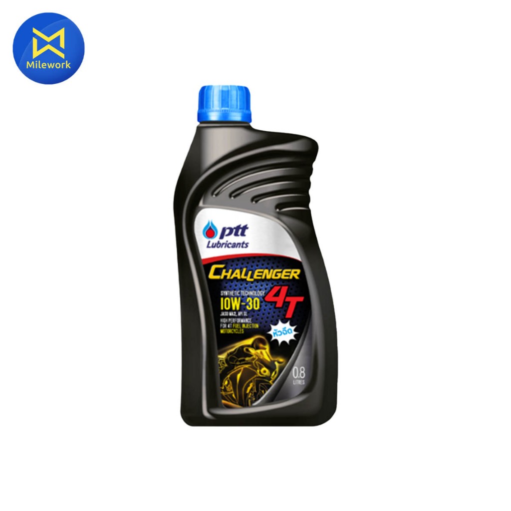 น้ำมันมอเตอร์ไซค์ 4T PTT CHALLENGER 10W30 0.8 L
